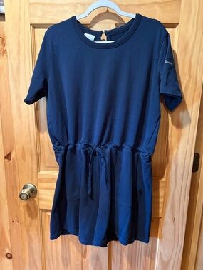 Columbia Romper Womens Navy Keyhole Trek French Terry Sweatshirt Blue XL